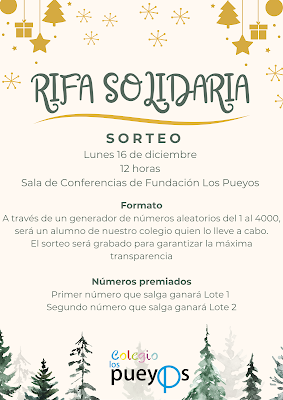 SORTEO RIFA SOLIDARIA DEL COLEGIO LOS PUEYOS